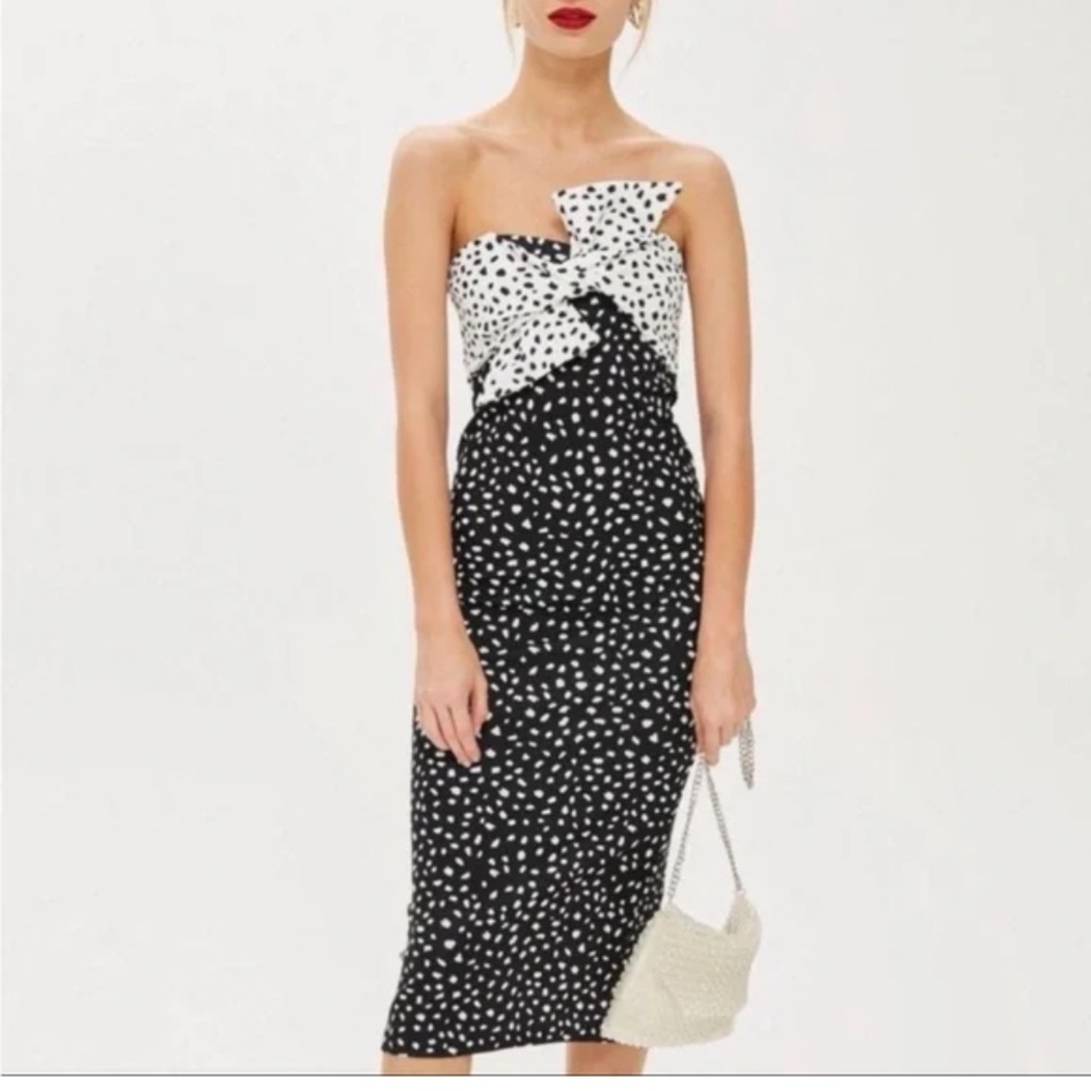 Top shop dress polka dot small